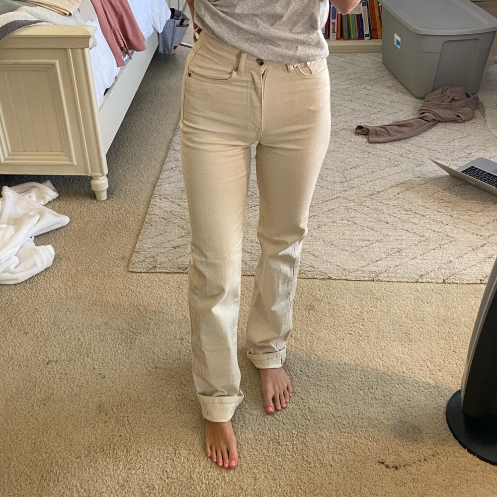 Djerf ave cream pants tall size 25 never worn